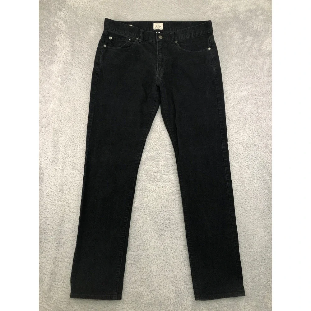 J.Crew Corduroy Pants Mens 32x32 Black 484 Slim Fit